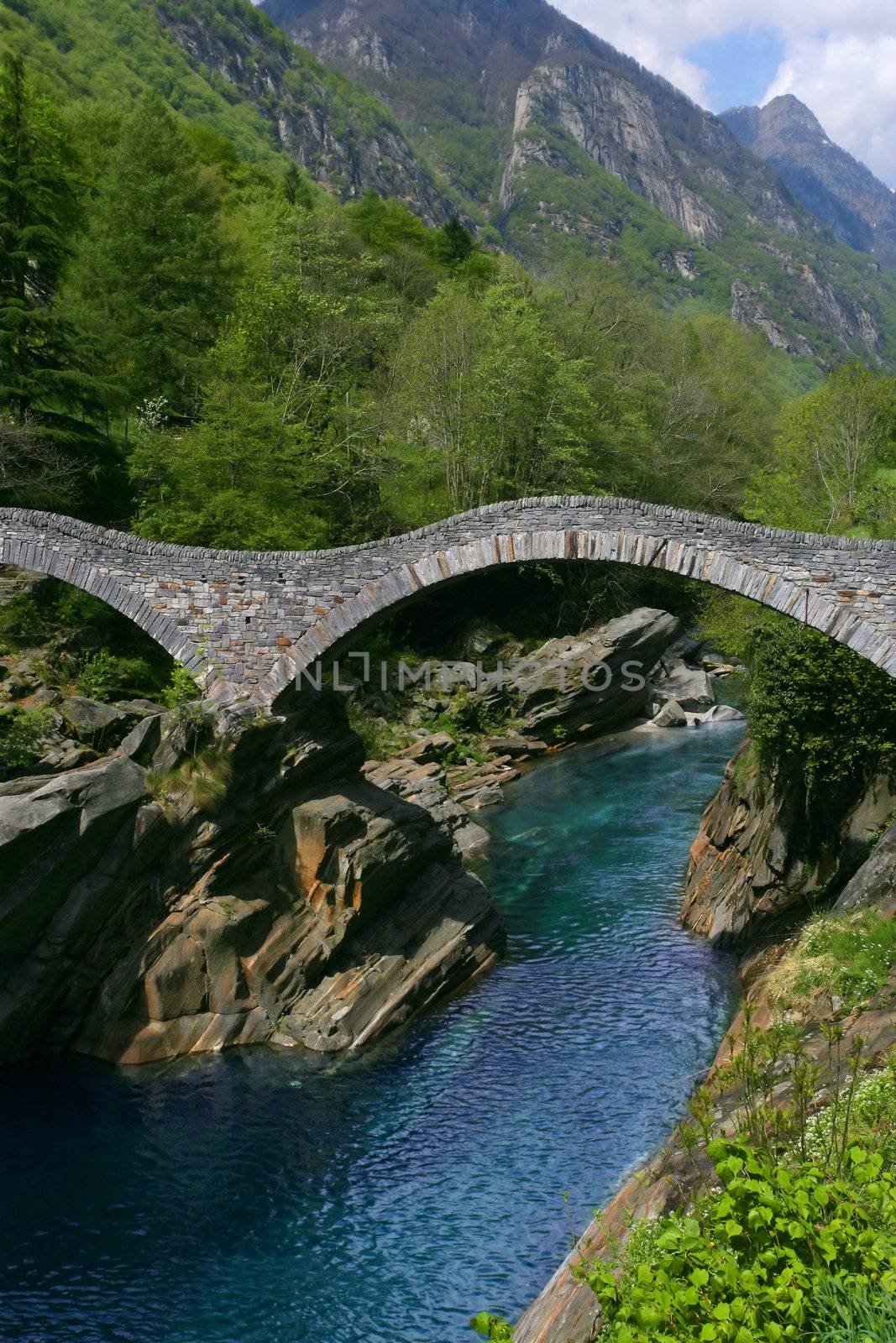 Bridge in Lavertezzo, Verzasca Valley by sumners