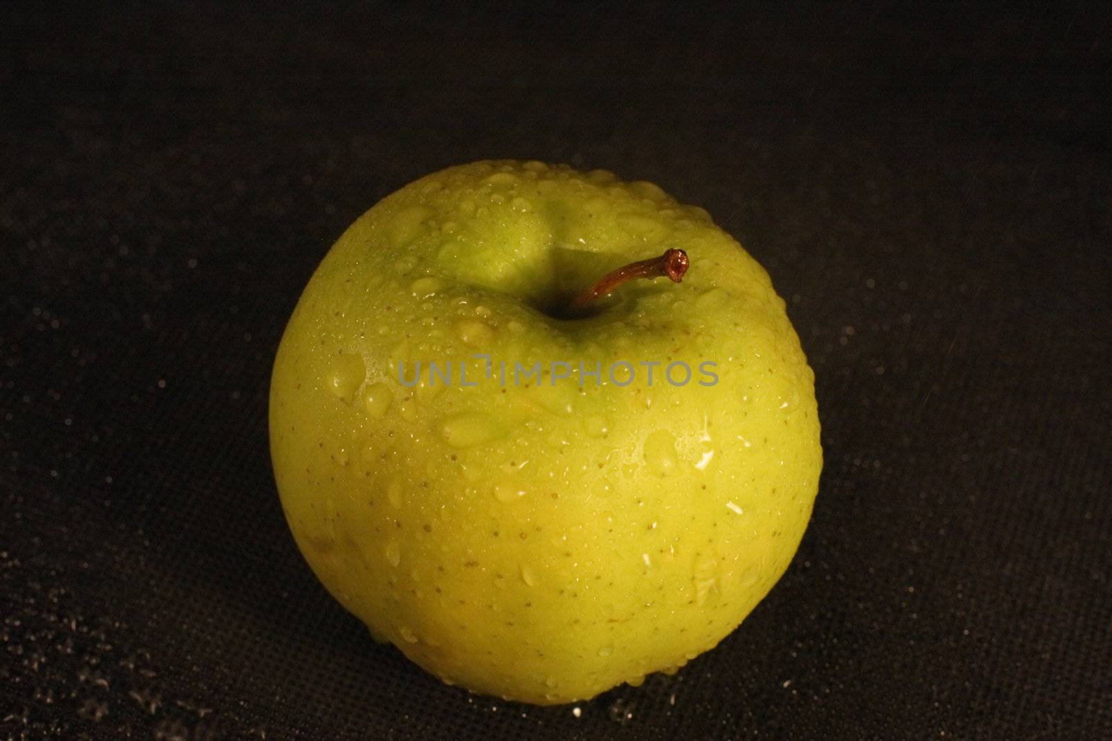 apple, fruit, yellow, black, round, vitamin, a plant, a drop 