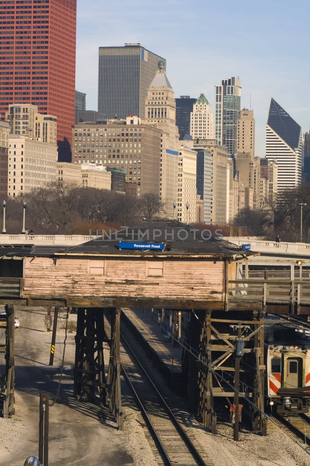 Famous Roosevelt Station in downtown Chicago