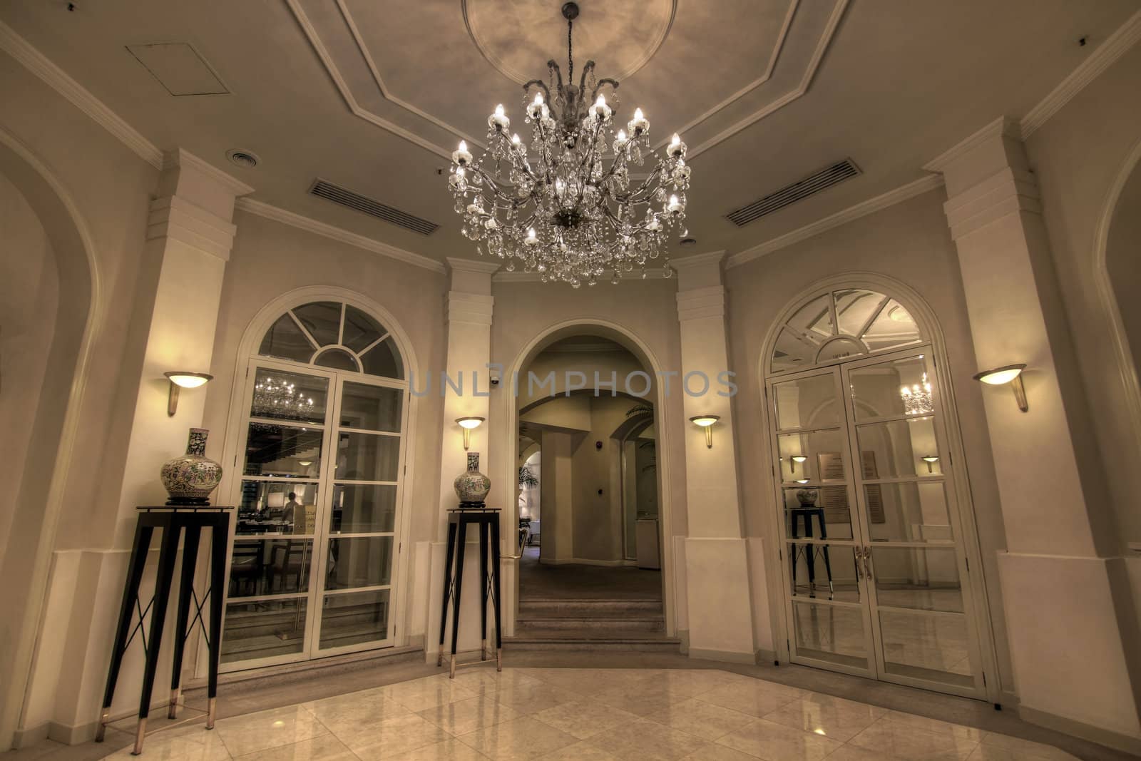 Grand Lobby Foyer with Crystal Chandelier
