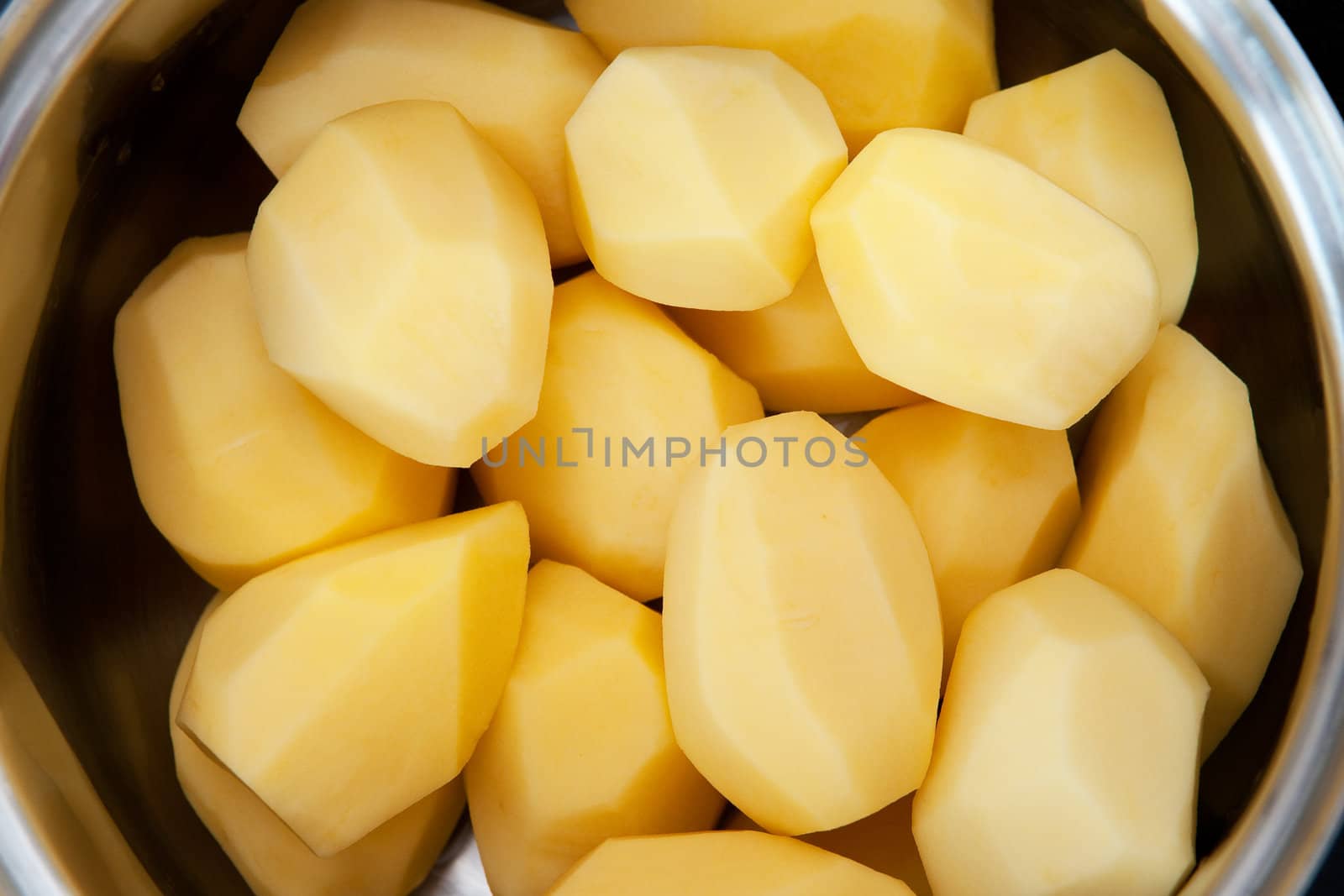 A closeup of potatoes