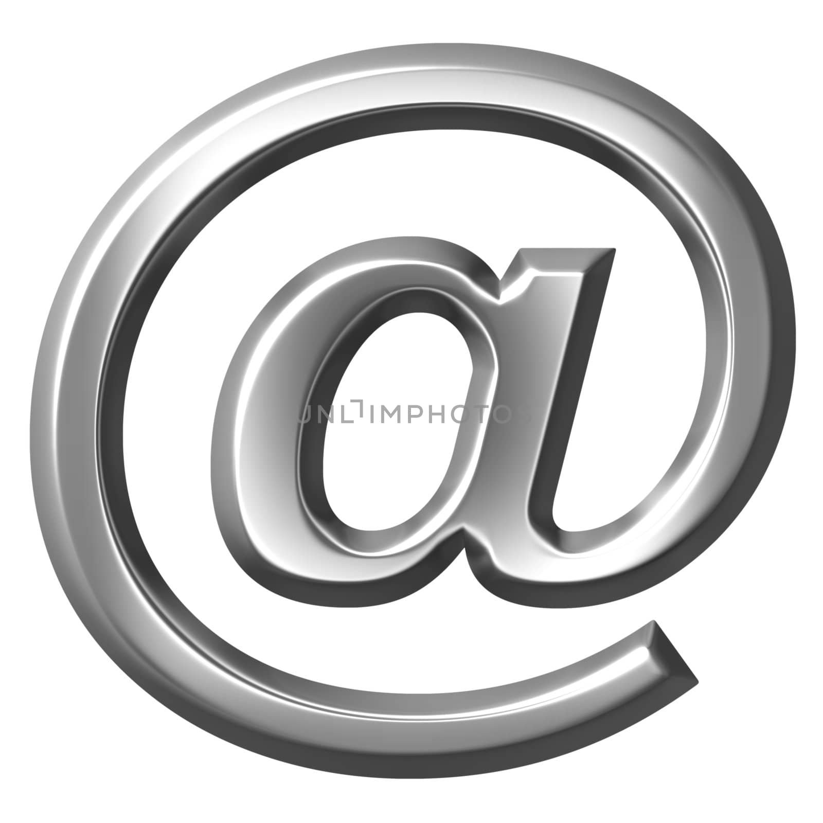 3D Silver Email Symbol  by Georgios