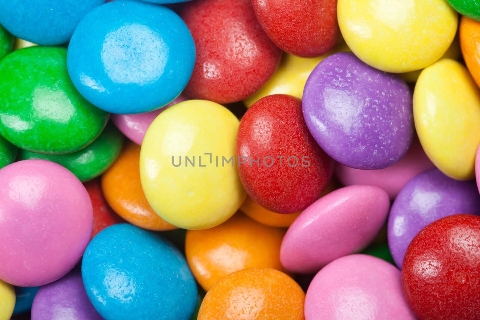 Colorful chocolate candy, great for backgrounds. Macro shot.