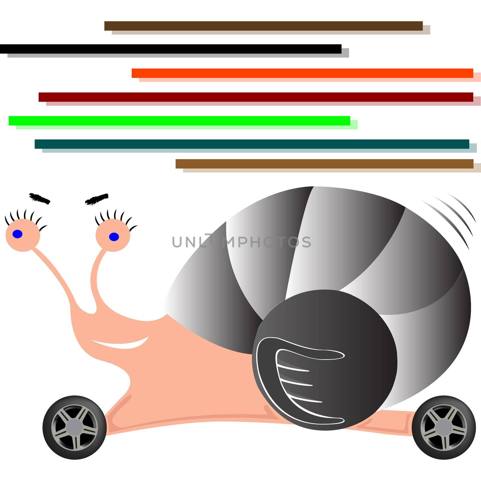 auto snail cartoon by robertosch