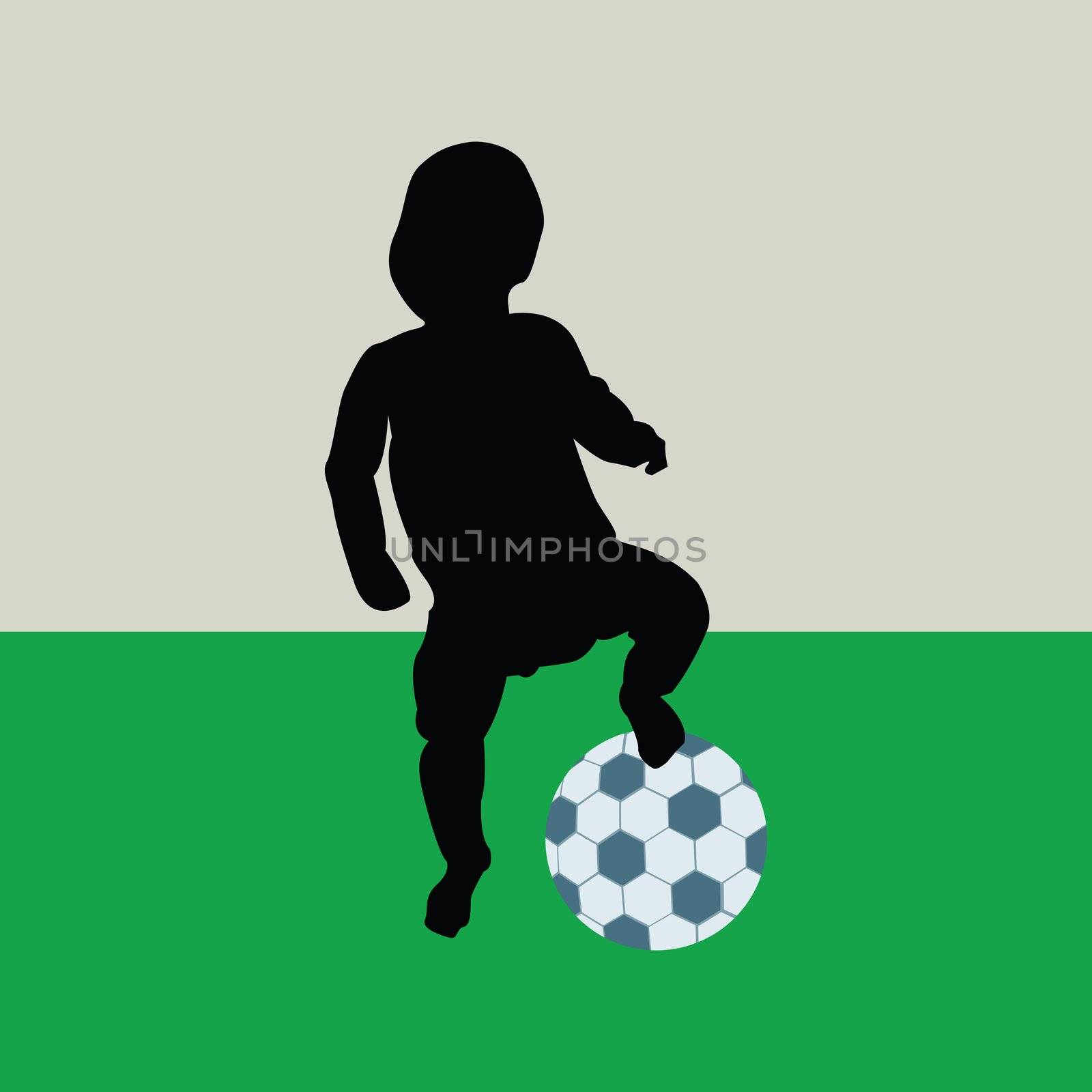 baby playing football by robertosch