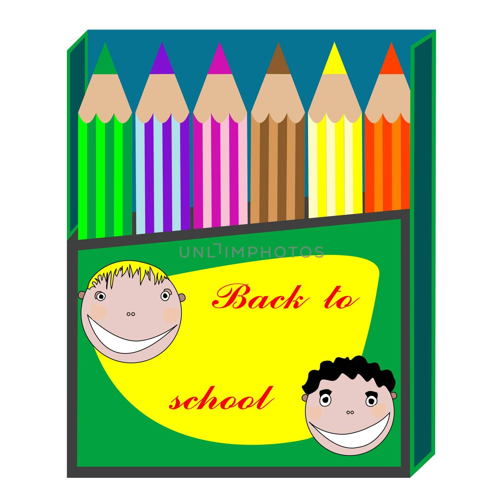 back to school; vector art illustration; more drawings in my gallery