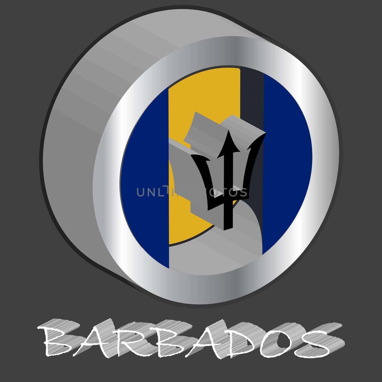 barbados 3d flag by robertosch