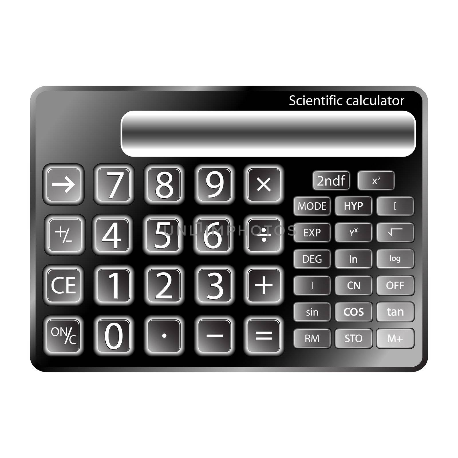 black calculator against white by robertosch
