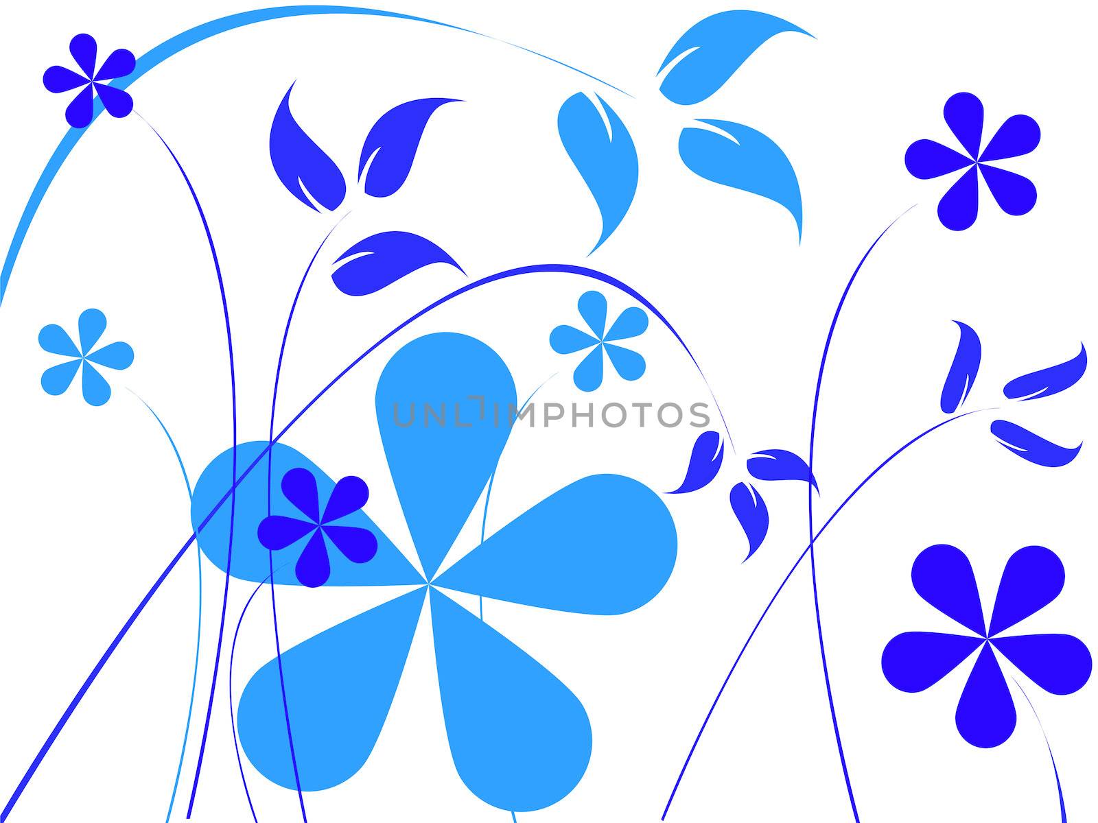 blue flowers by robertosch