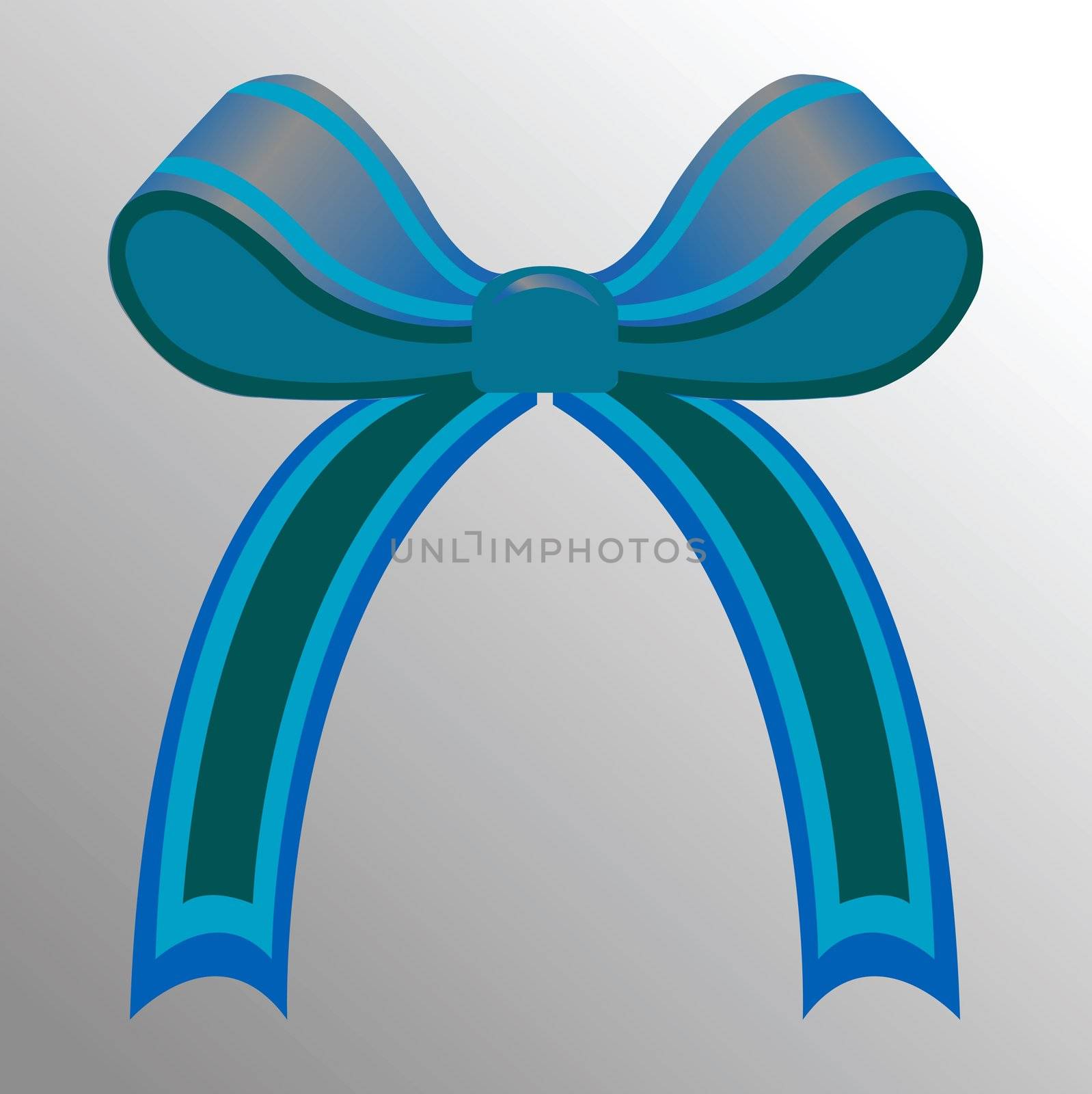 blue ribbon, vector art illustration