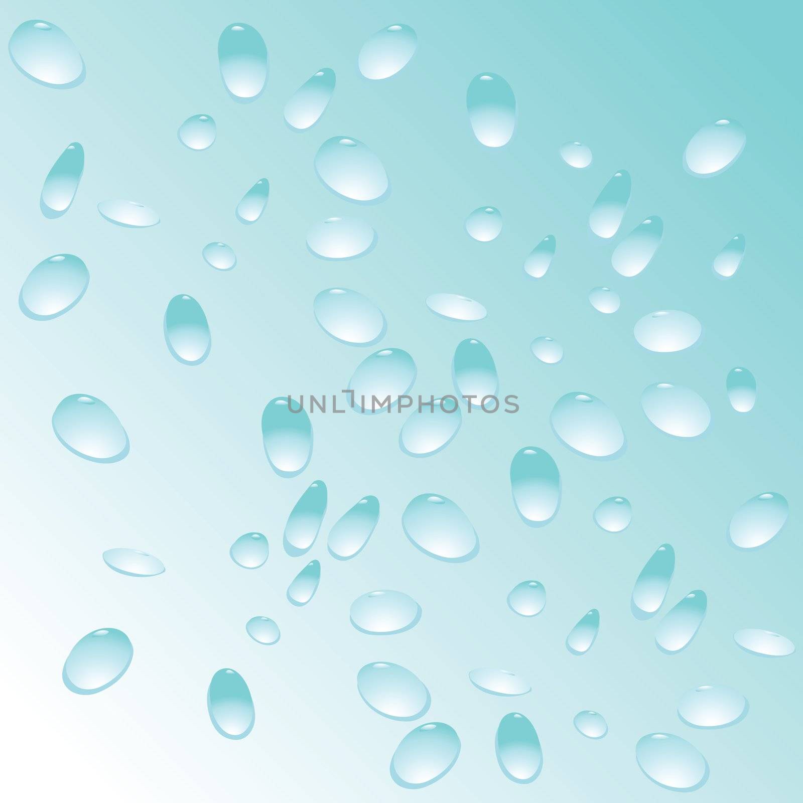 blue water drops pattern, vector art illustration