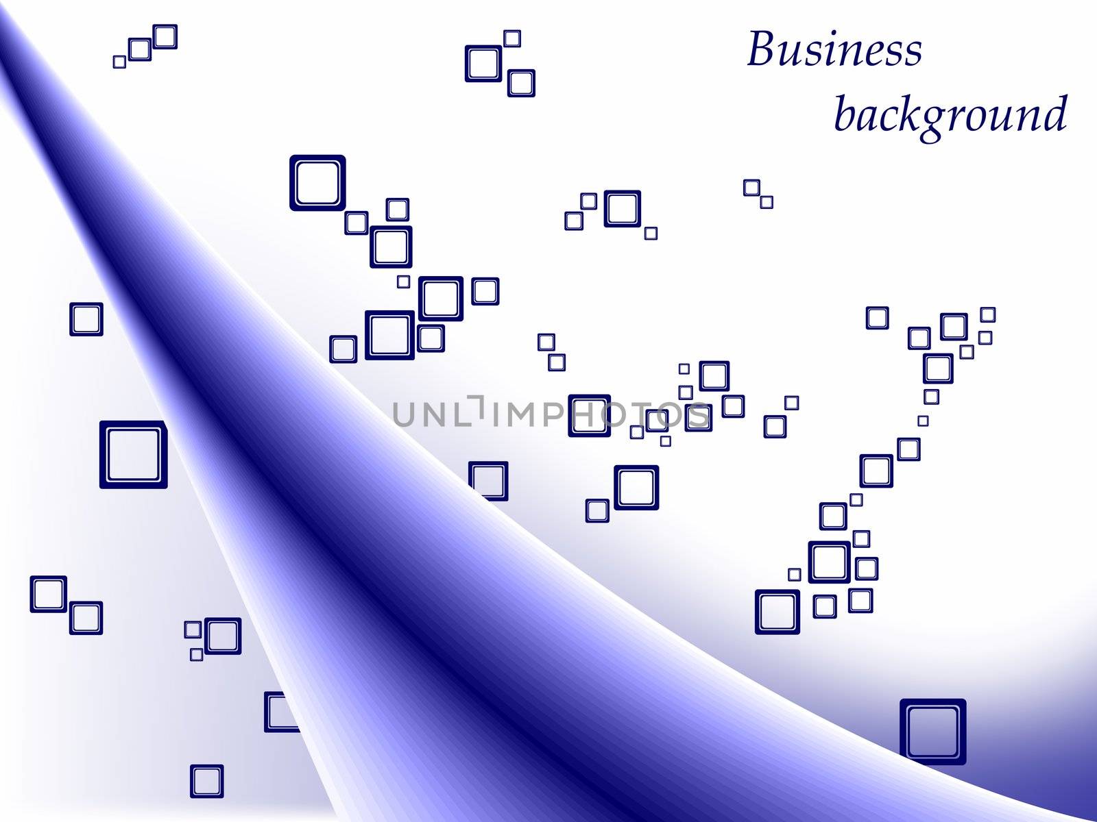 business blue squares background, abstract vector art illustration