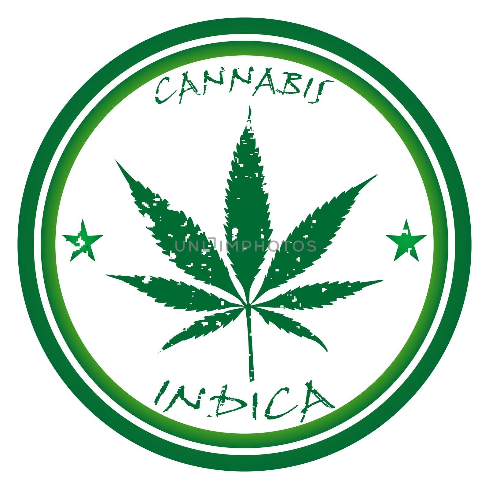 cannabis stamp against white by robertosch