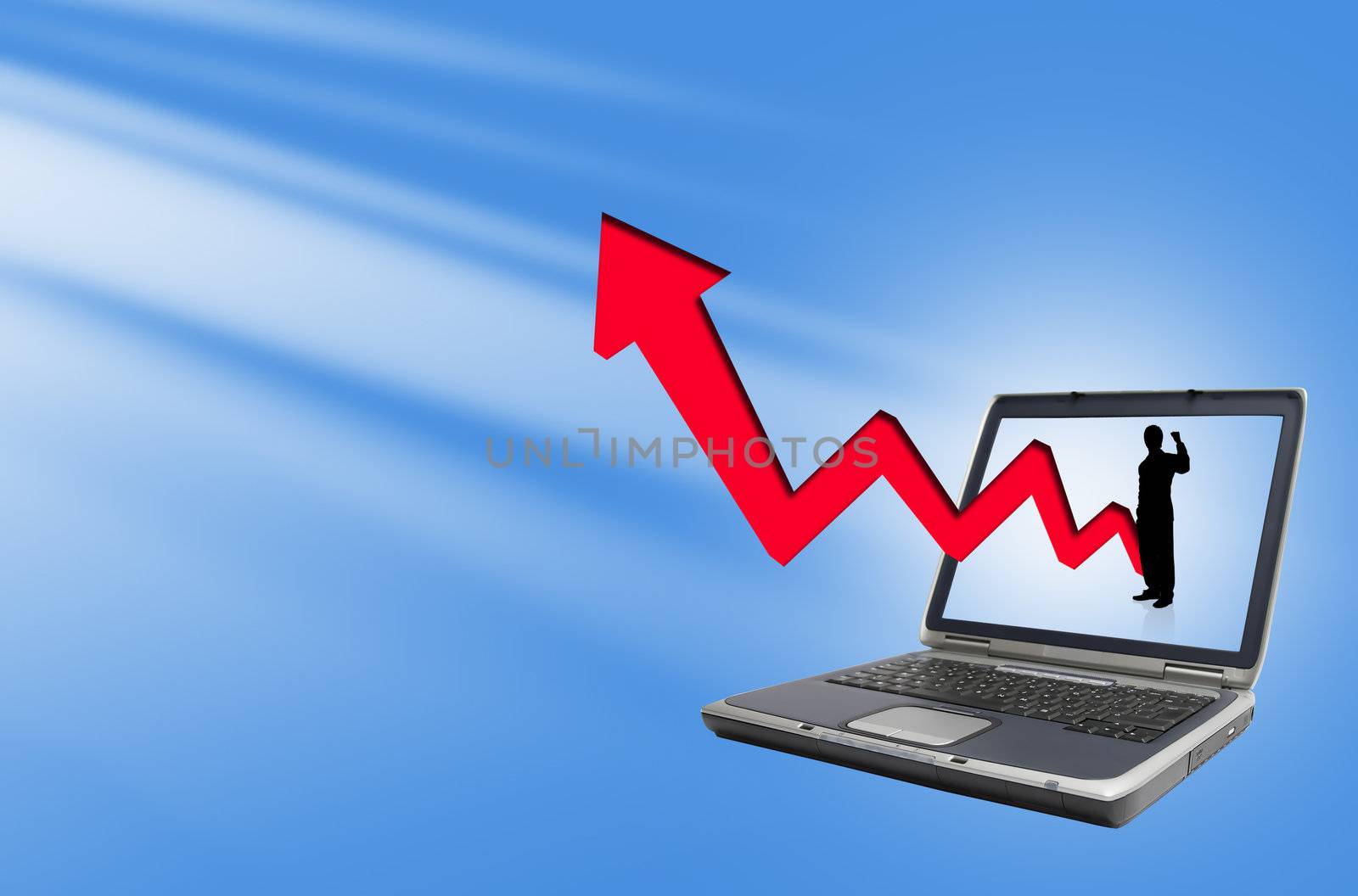 arrow colors graph showing high growth anything