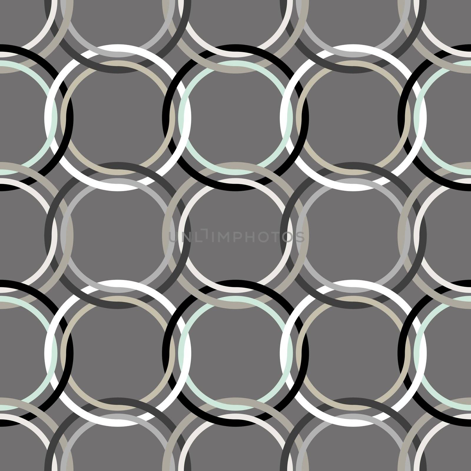 circles seamless pattern, abstract art illustration