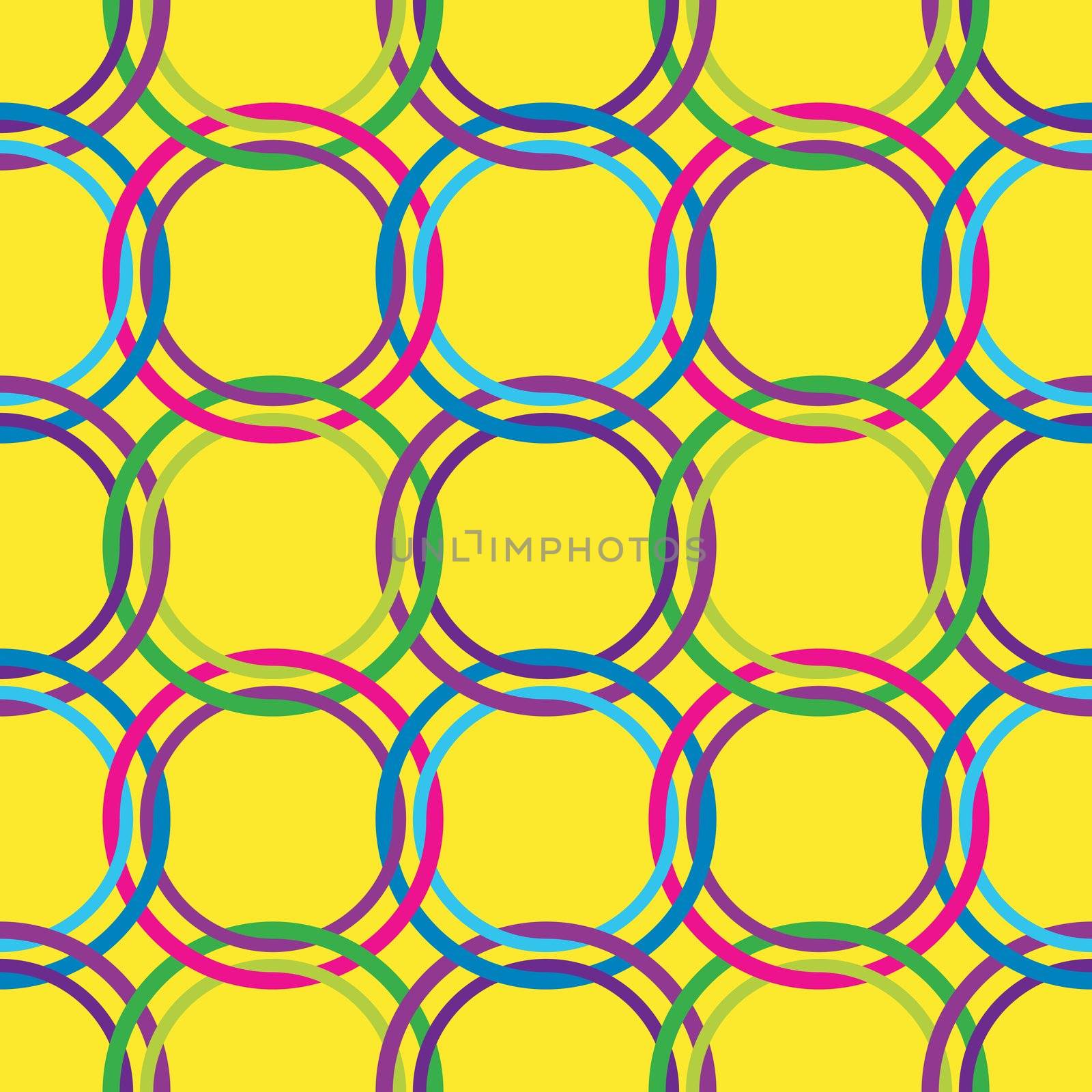 circles seamless pattern in retro colors by robertosch