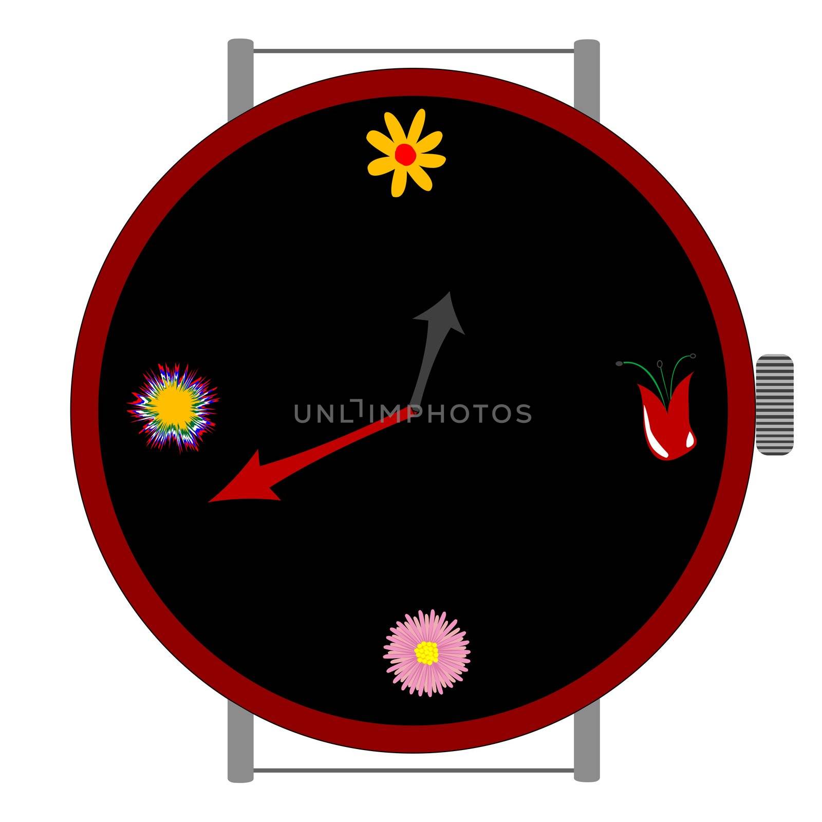 clock with flowers by robertosch