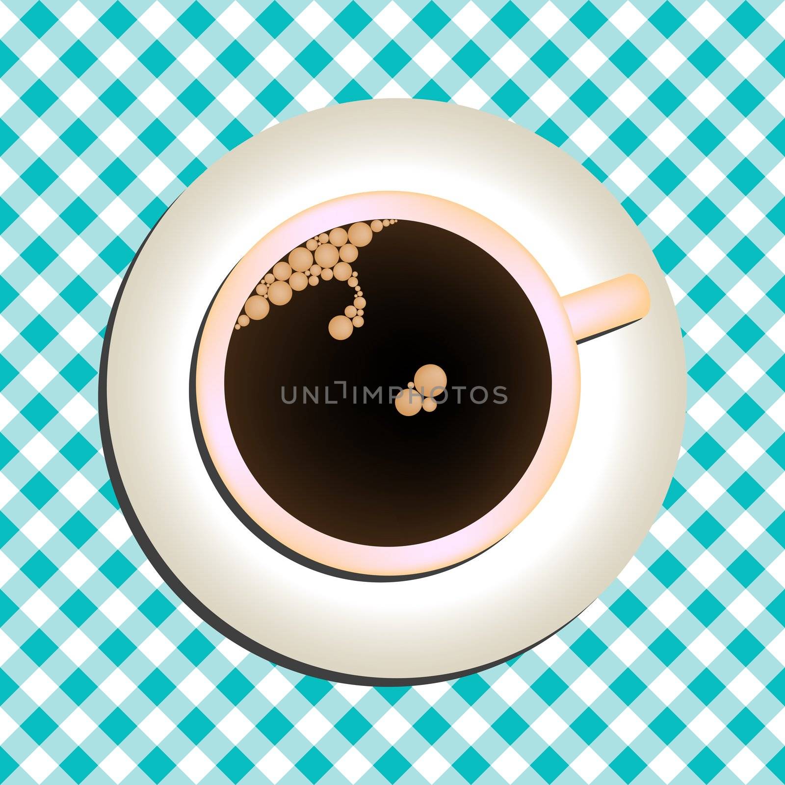 coffee cup, abstract vector art illustration