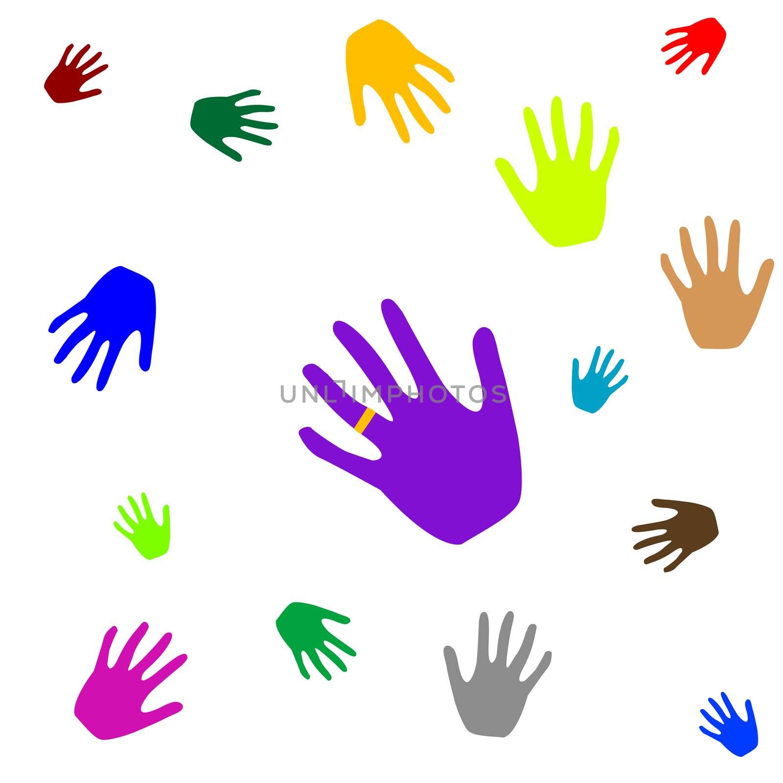 colored hands by robertosch