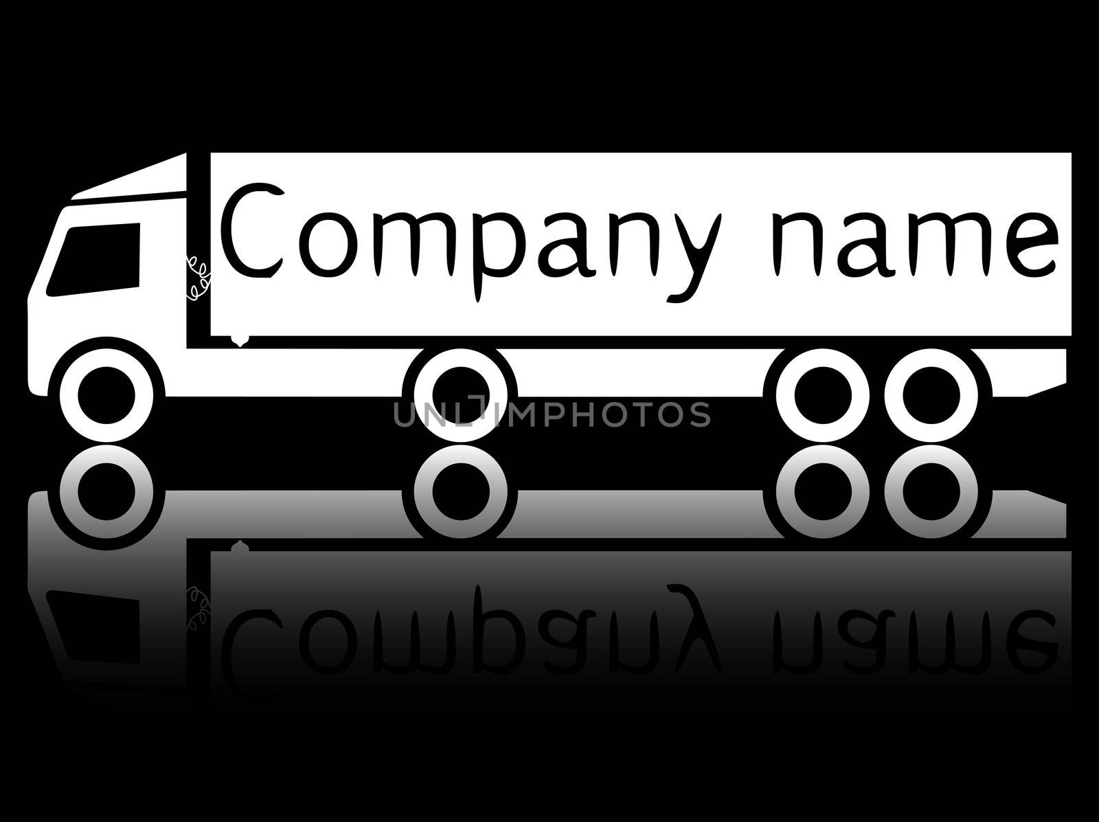 company truck design, abstract vector art illustration