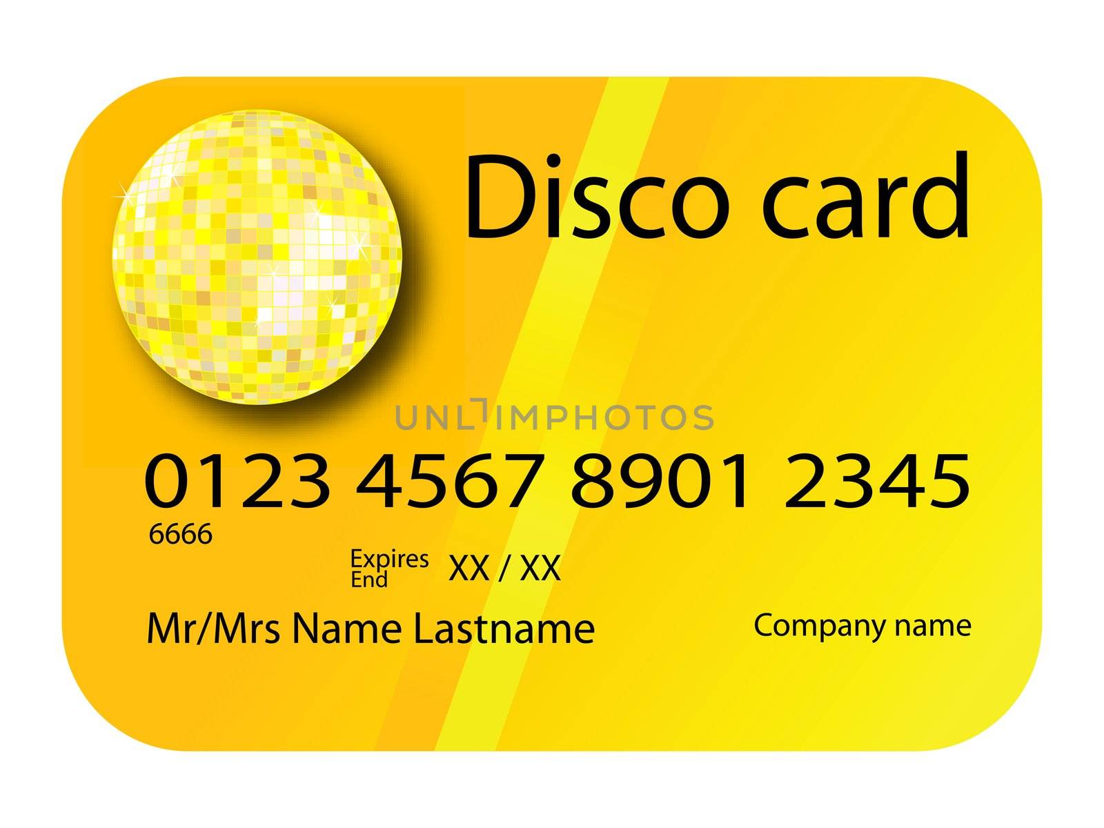 credit card disco yellow by robertosch