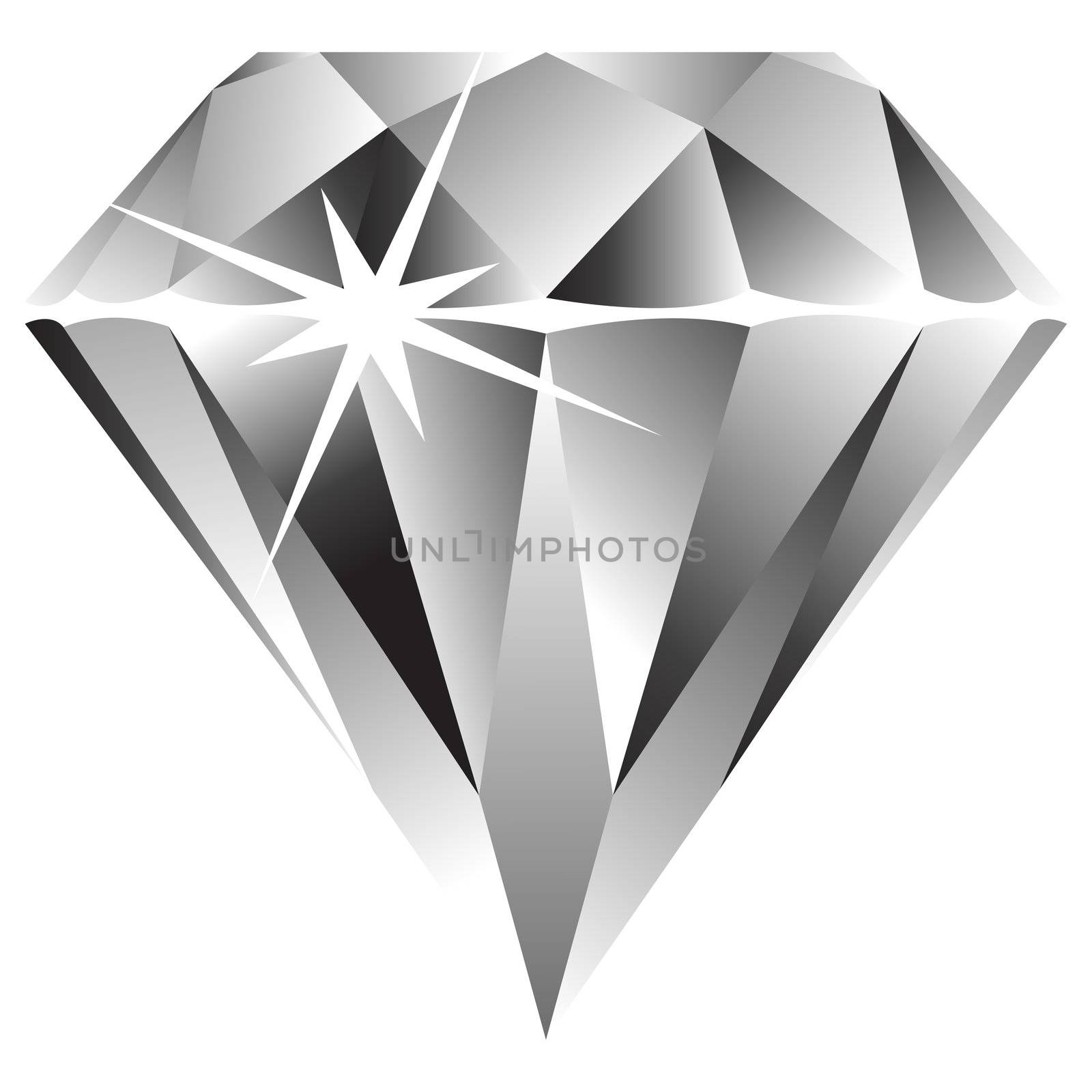 diamond against white by robertosch