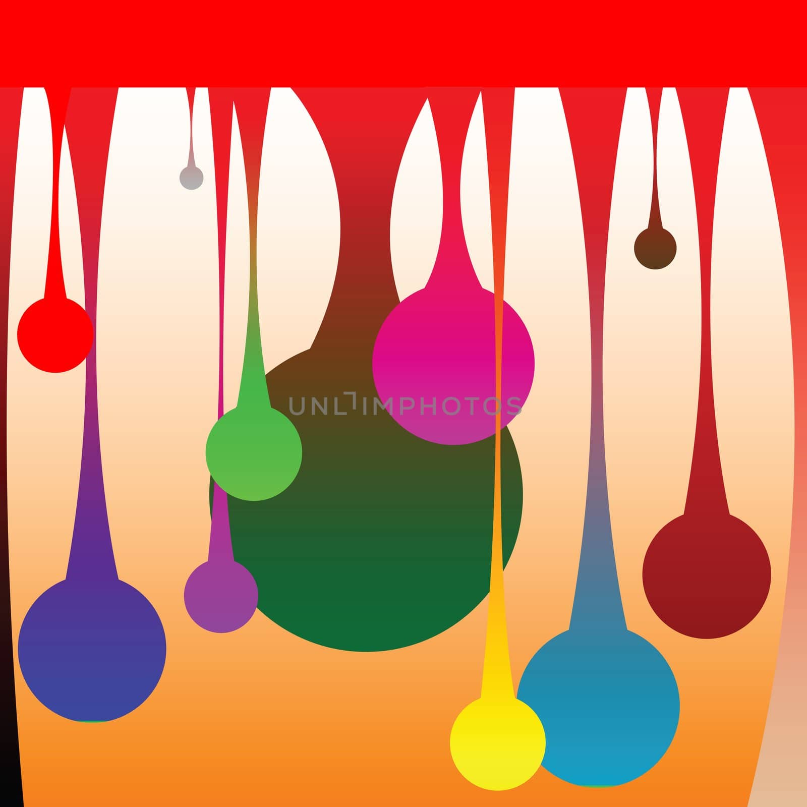 colored drops, vector art illustration