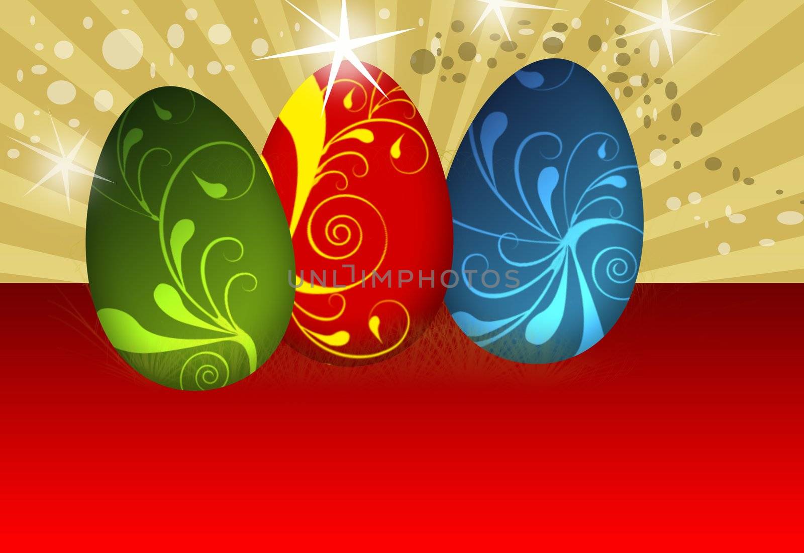 Easter egg illustration digital high resolution 2d image