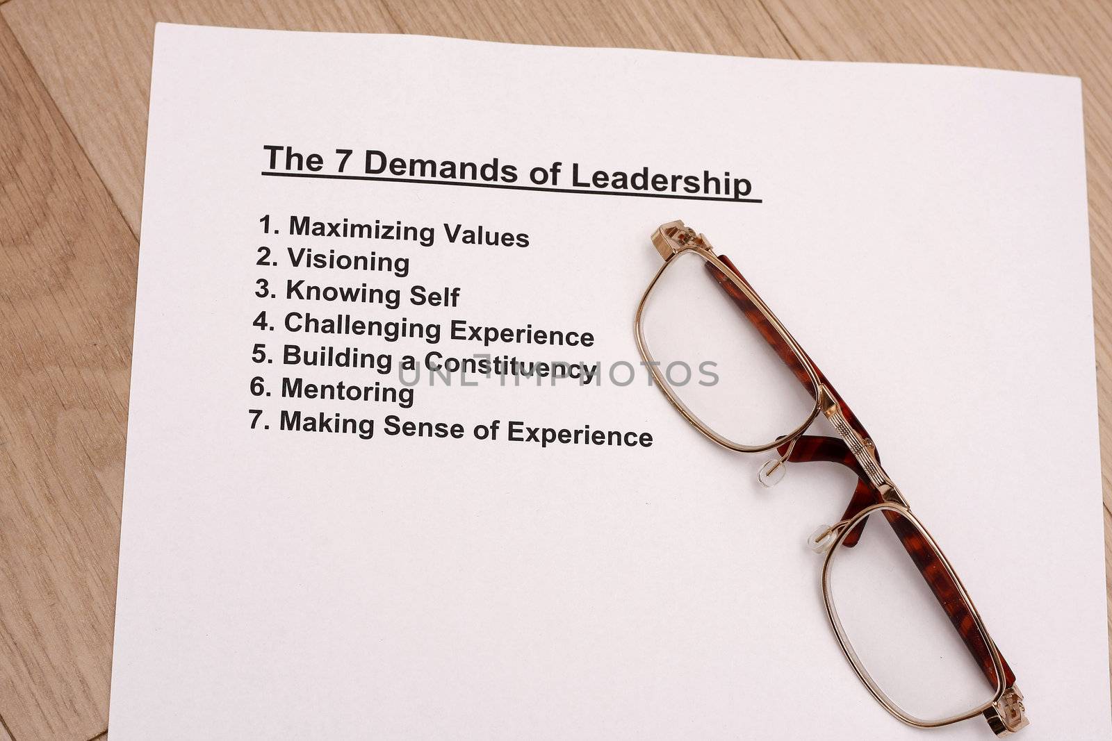 seven rule of leadership concept - many uses for management and leadership.