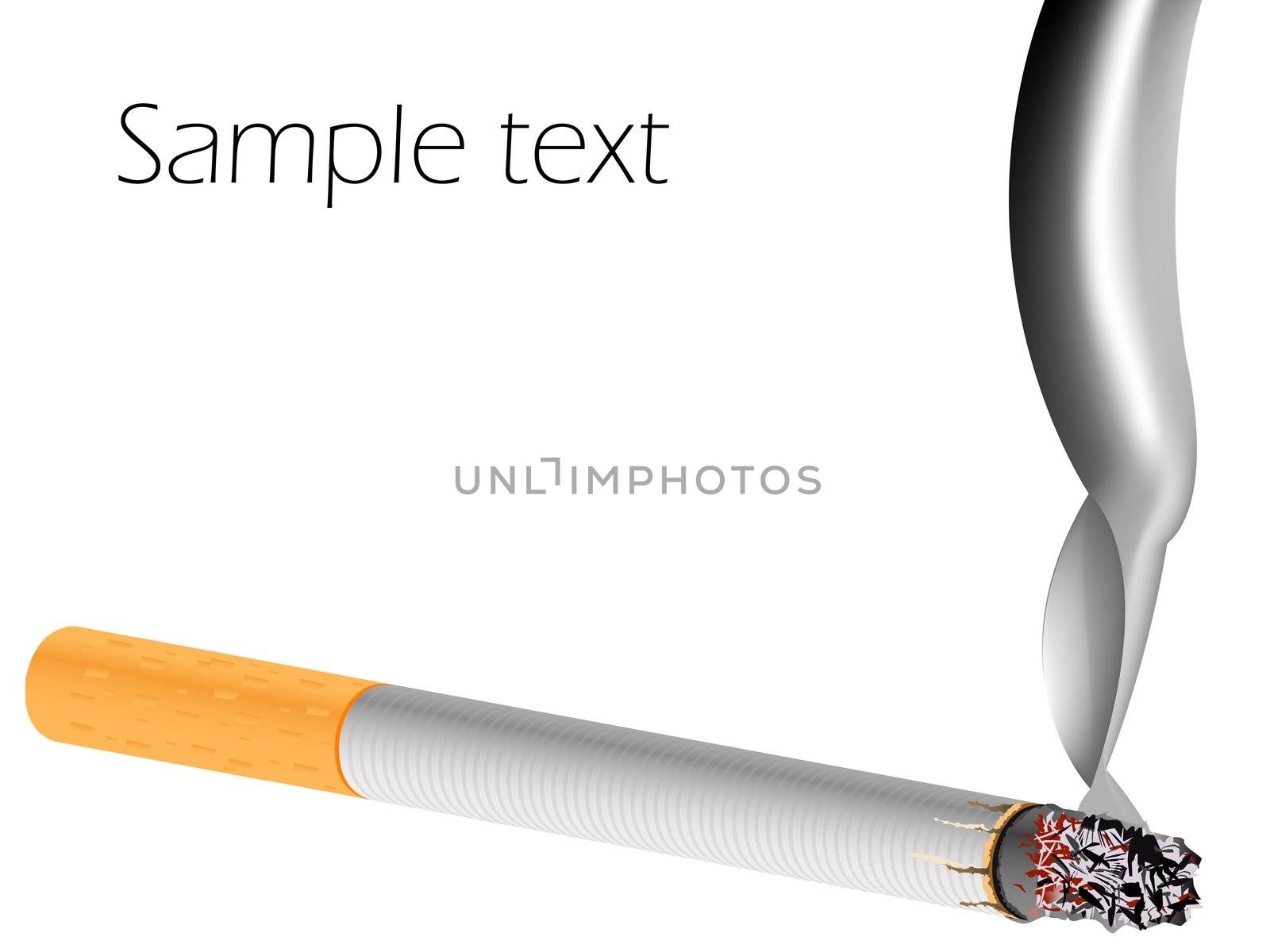 filter cigarette against white background by robertosch