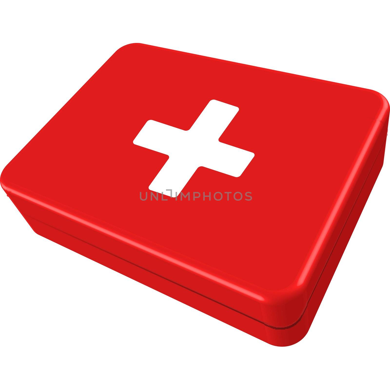 first aid box isolated on white background, abstract vector art illustration