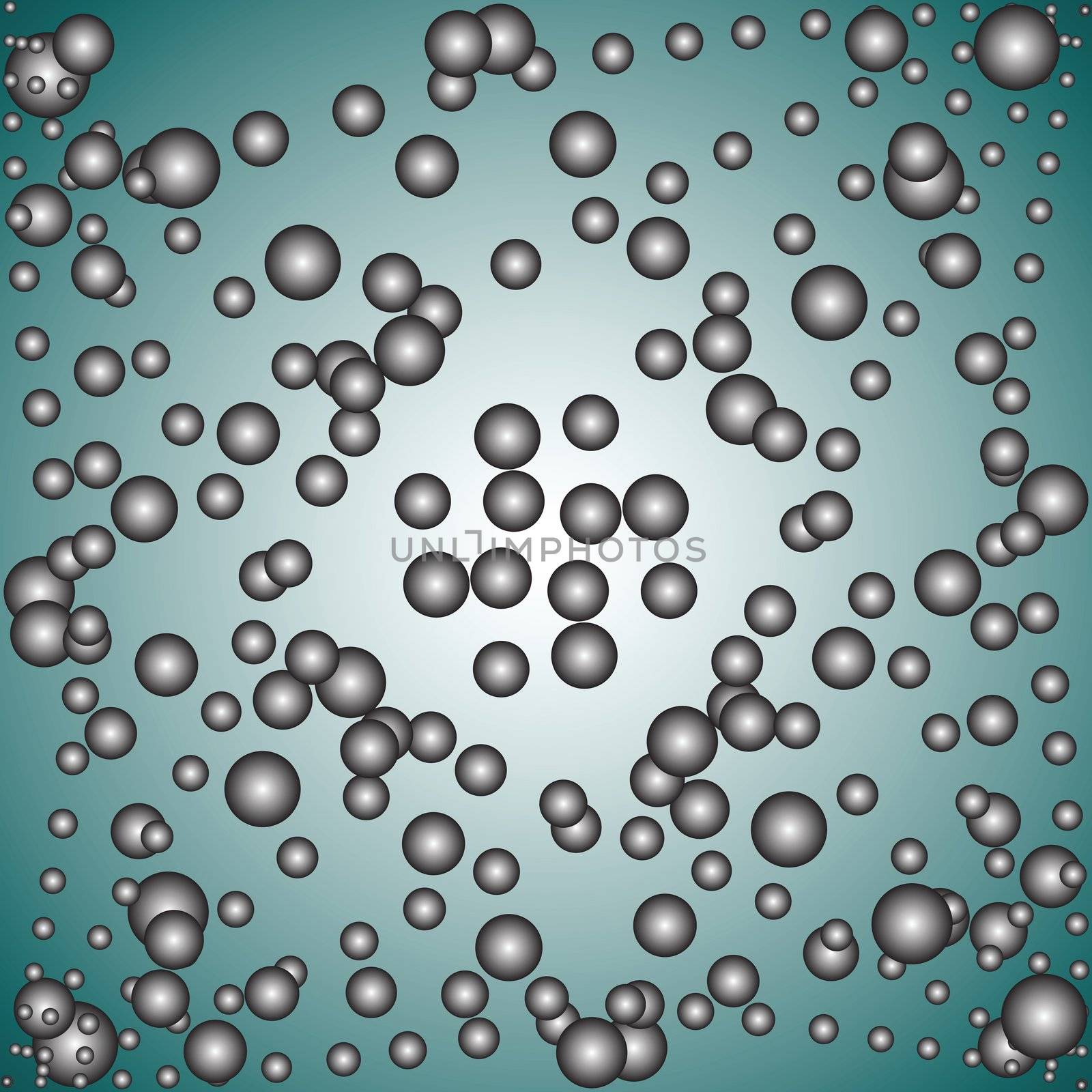 gray spheres, vector art illustration