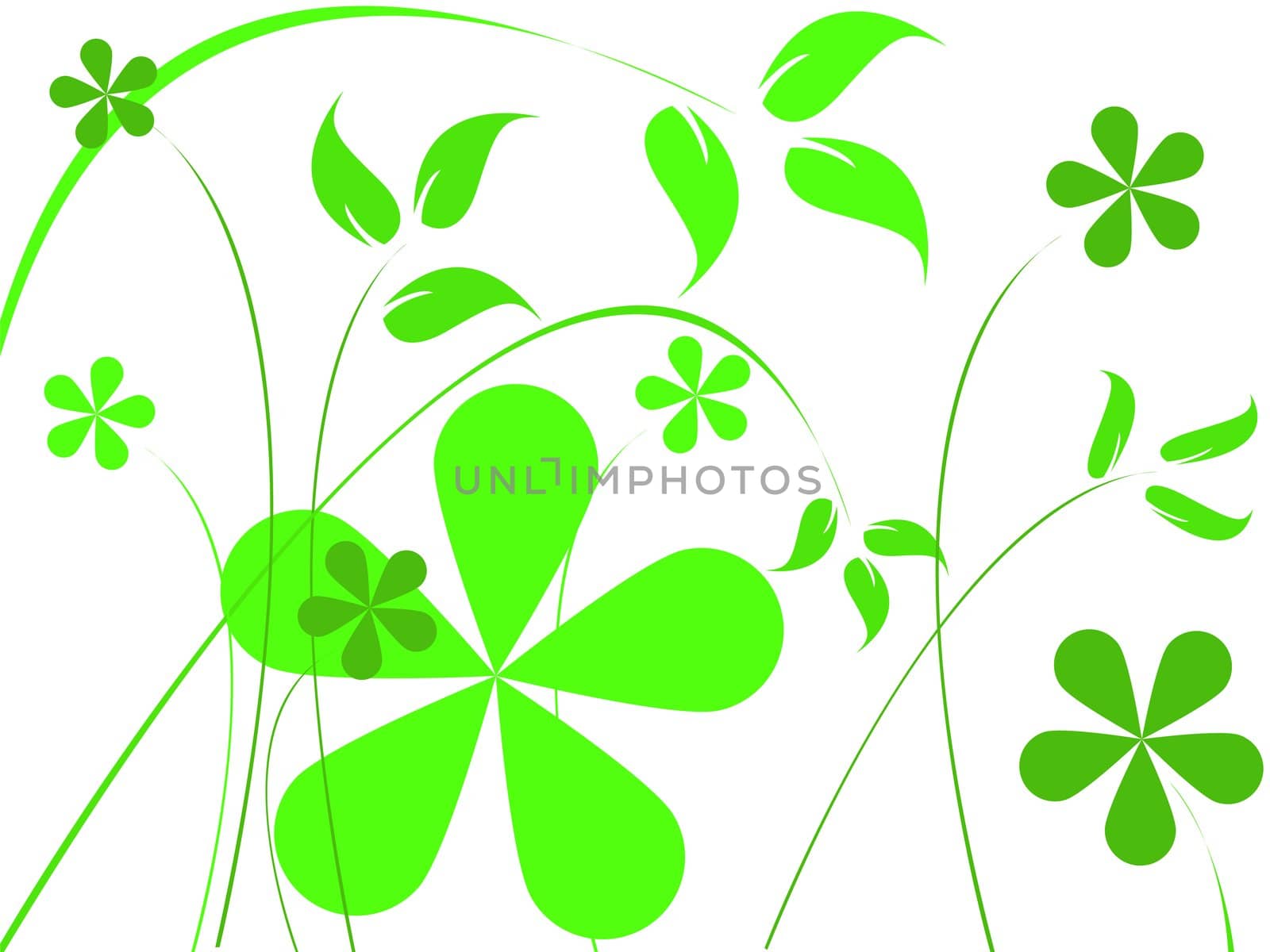 green flowers by robertosch