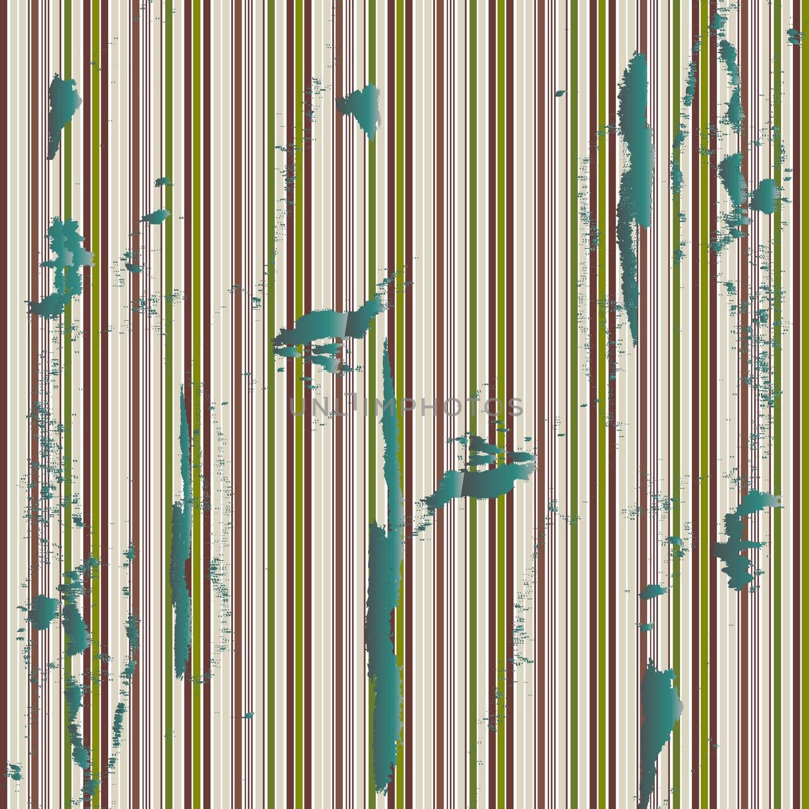 grunge green metallic stripes, abstract art illustration