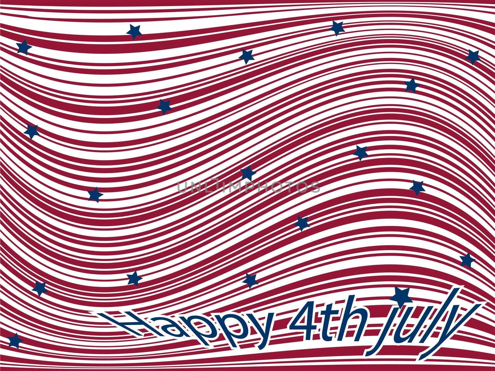 happy 4th july composition, abstract vector art illustration