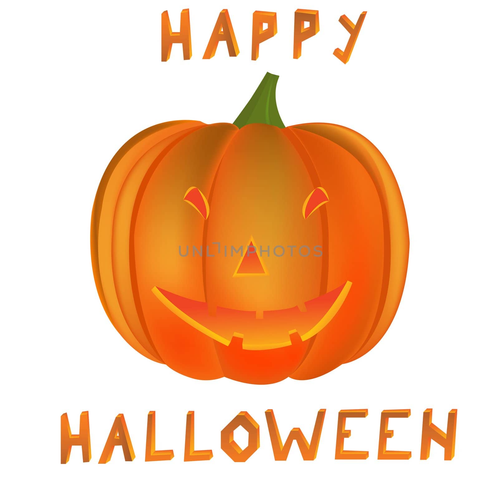 happy halloween pumpkin, vector art illustration; more drawings in my gallery