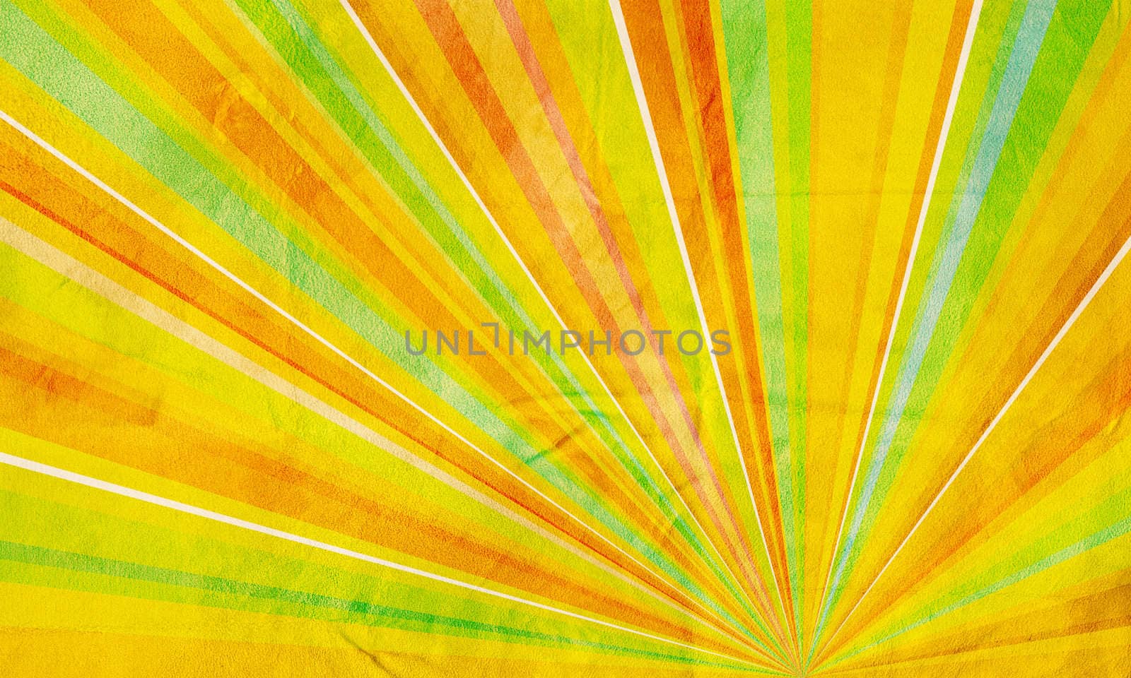 Abstract background with geometric bands of red, yellow, green and red textured