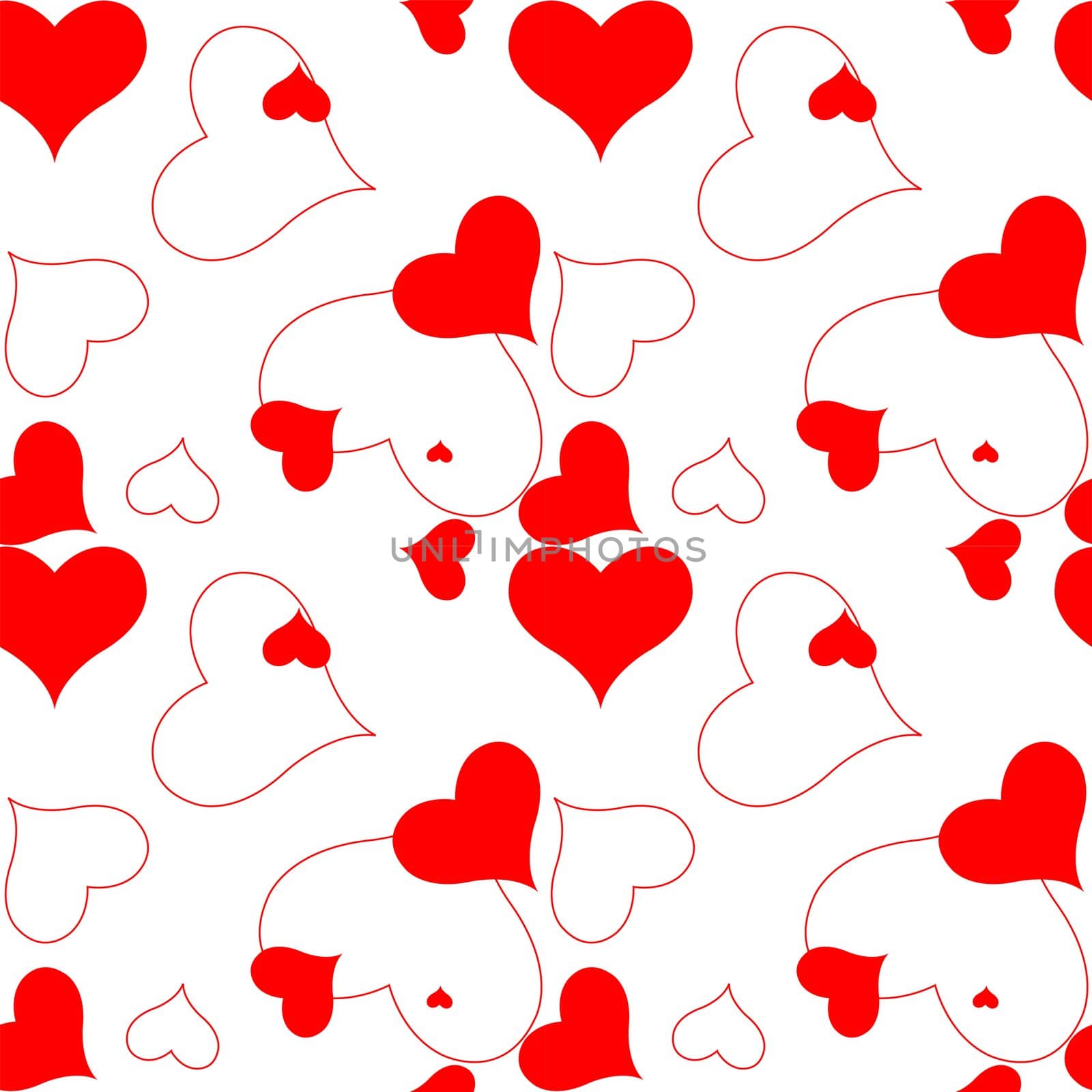 heart pattern, vector art illustration