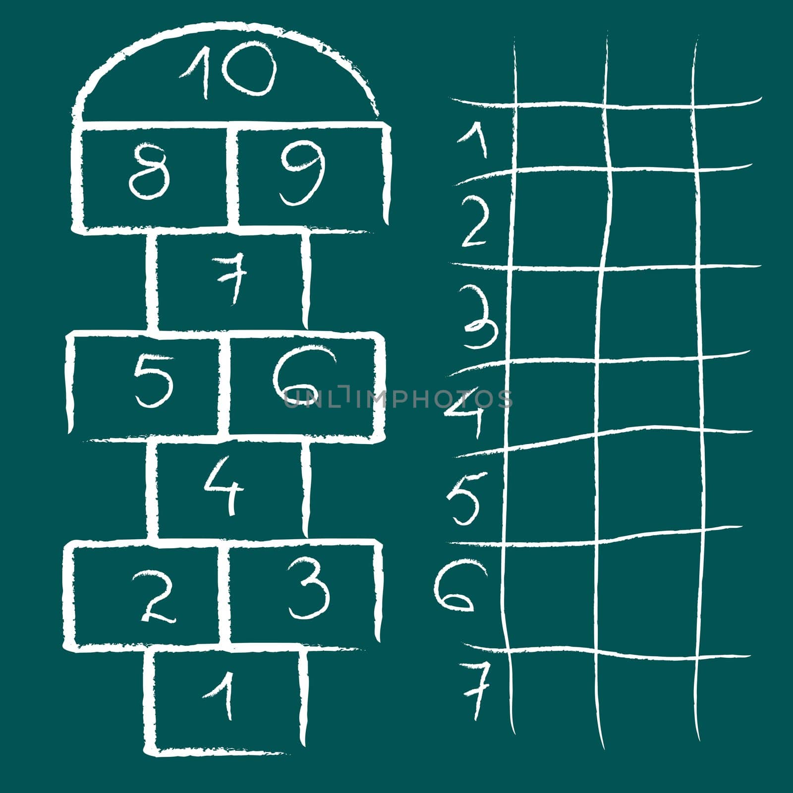 hopscotch game and chart by robertosch