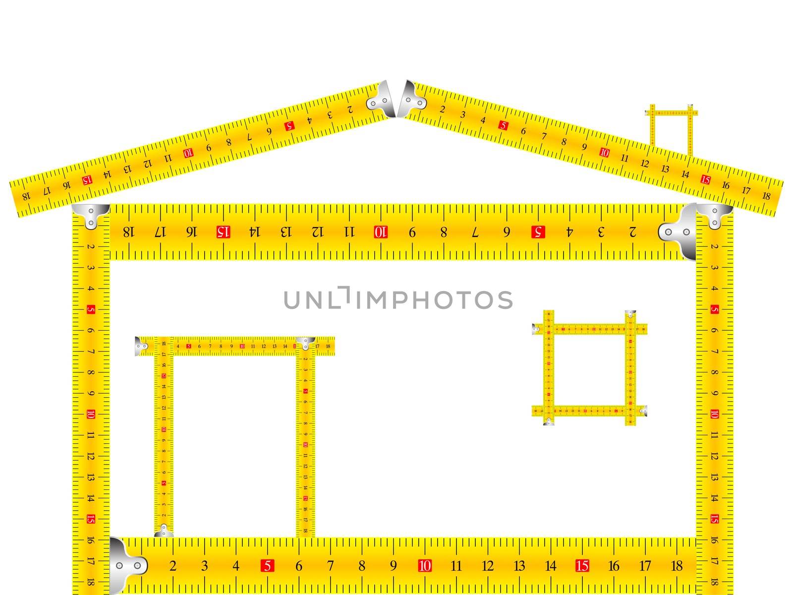 house made of measuring tape by robertosch