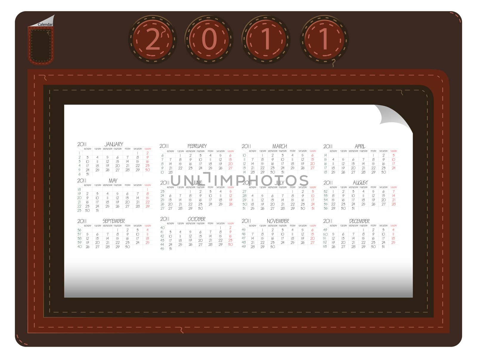 leather calendar 2011 by robertosch