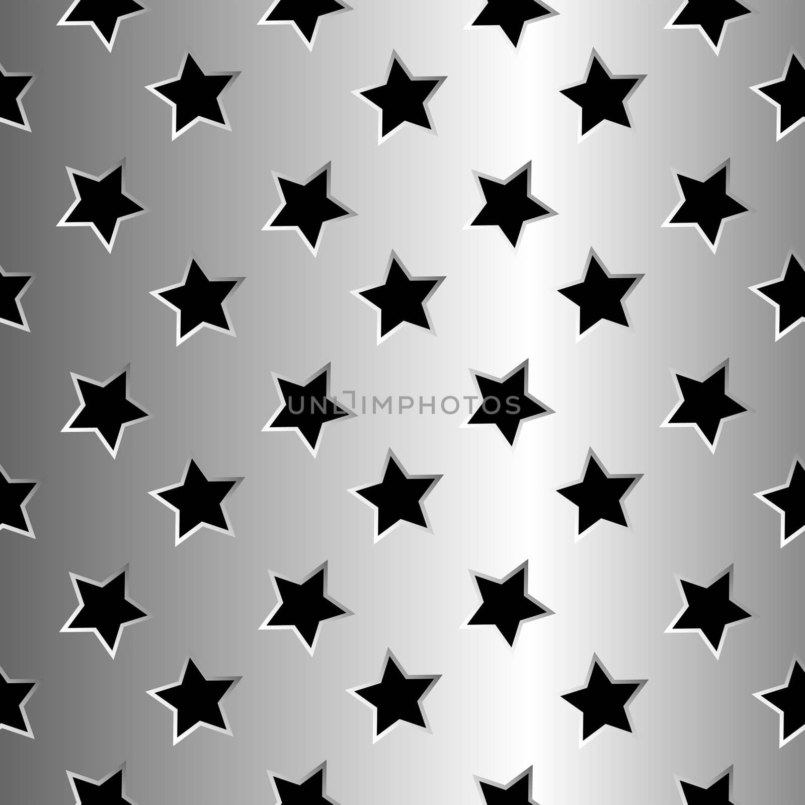 metallic stars texture, abstract seamless pattern; vector art illustration