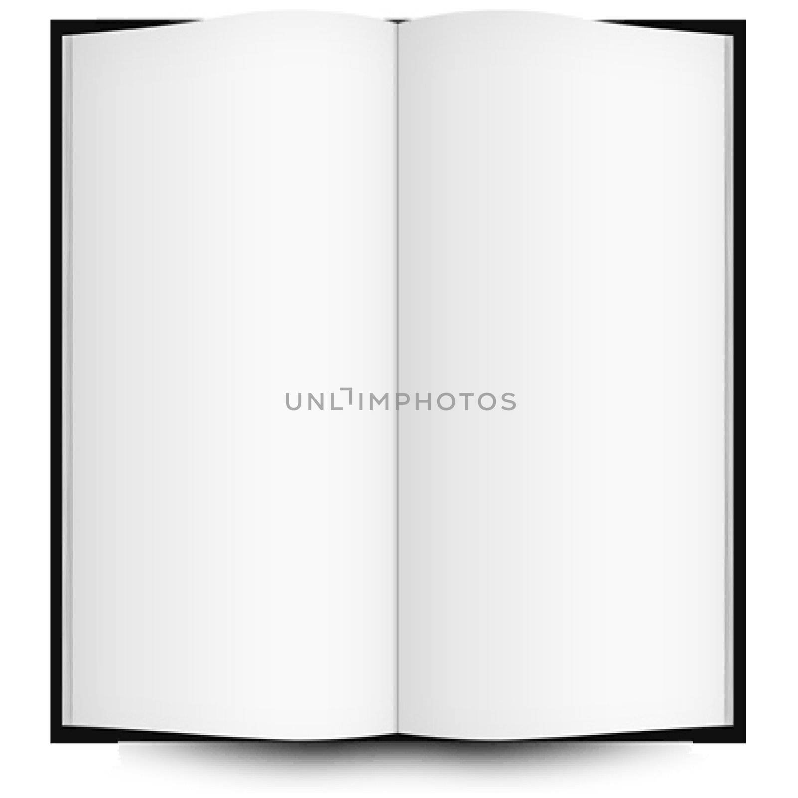 open book with blank pages, abstract vector art illustration