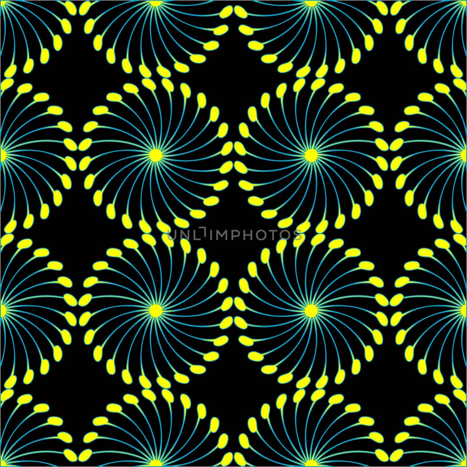 paper wind mill pattern black and yellow, vector art illustration