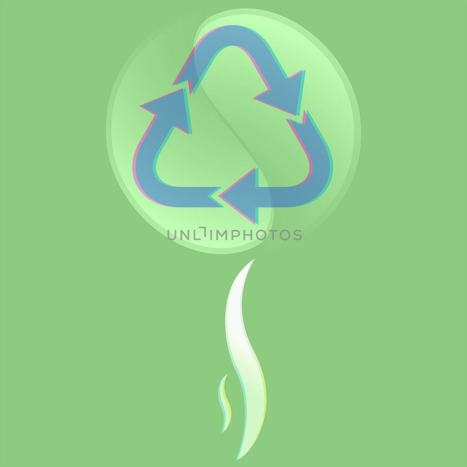 recycle concept, abstract composition, vector art illustration