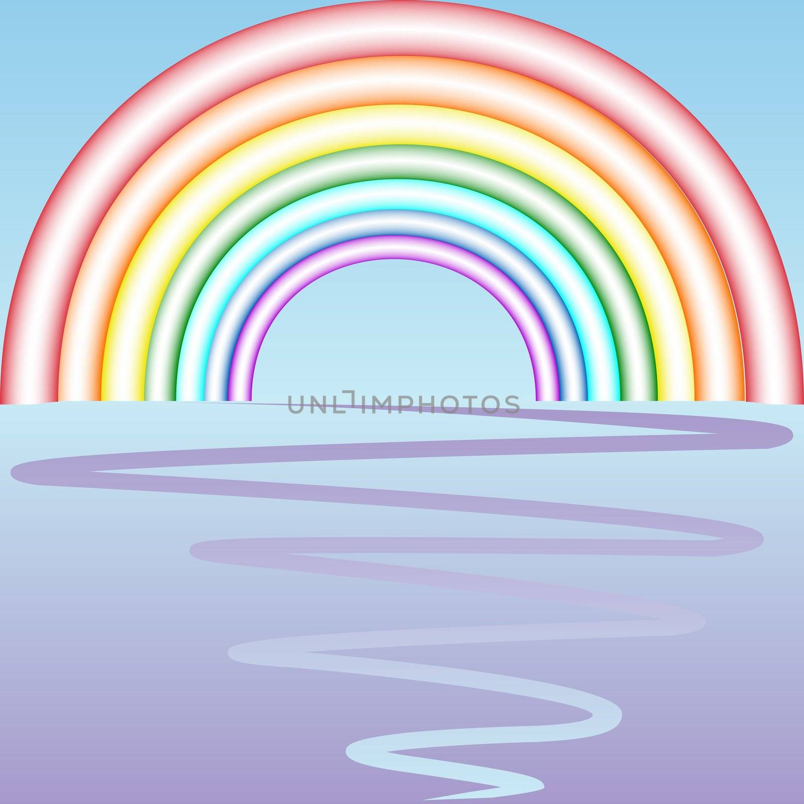 retro rainbow composition, abstract vector art illustration