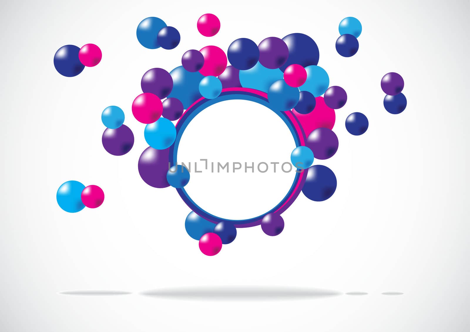 abstract colored background with circles by rodakm
