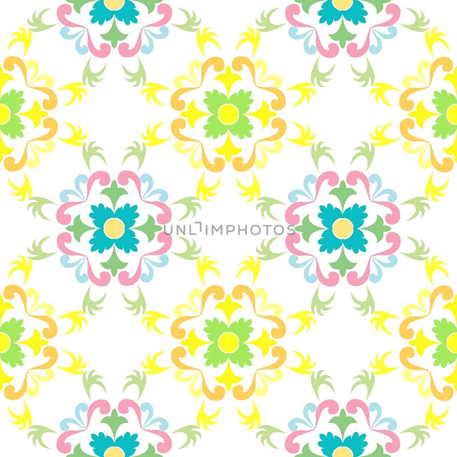 seamless floral pattern, vector art illustration