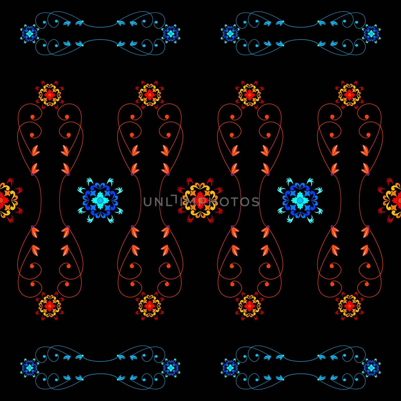 seamless flowers pattern 3 by robertosch