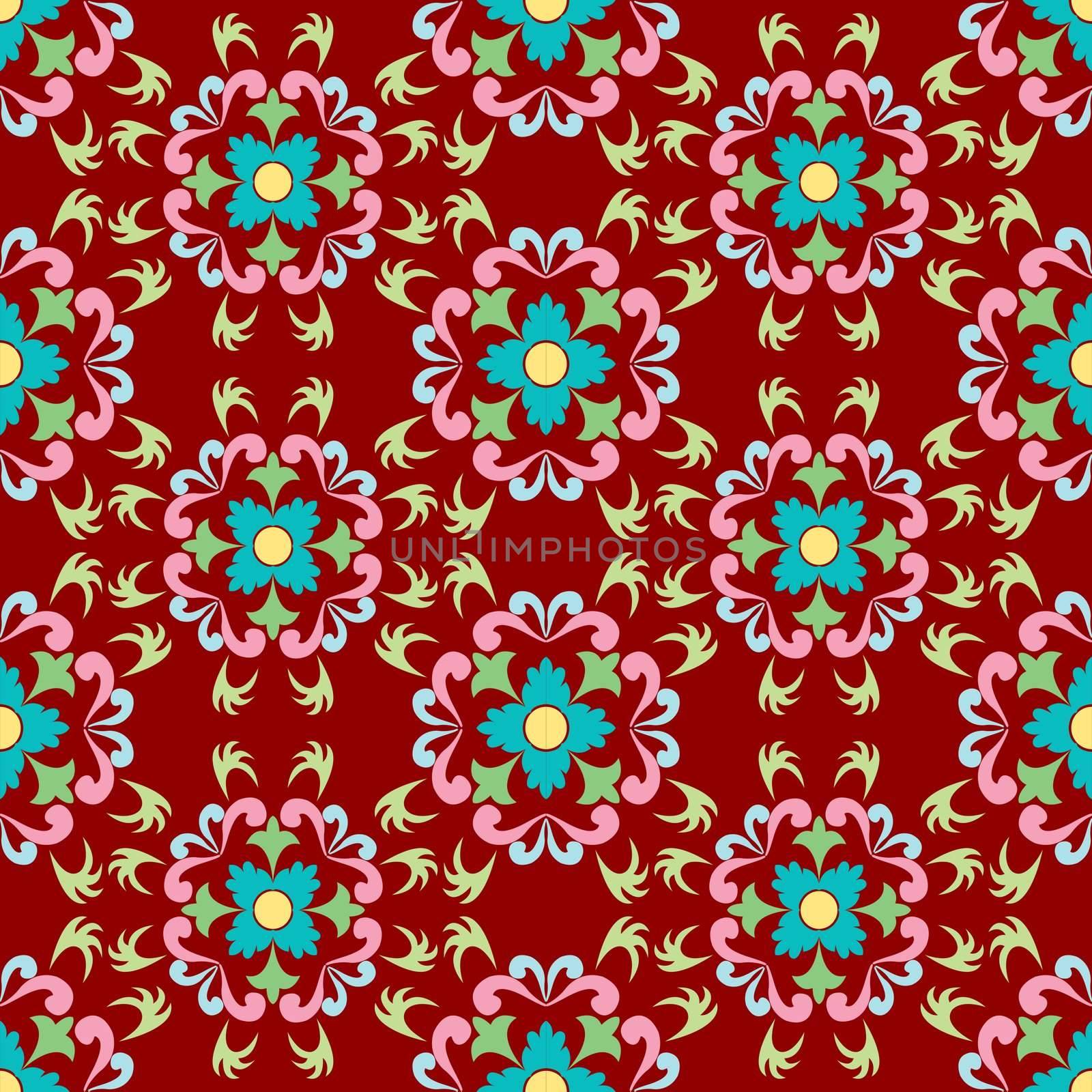 seamless flowers pattern by robertosch